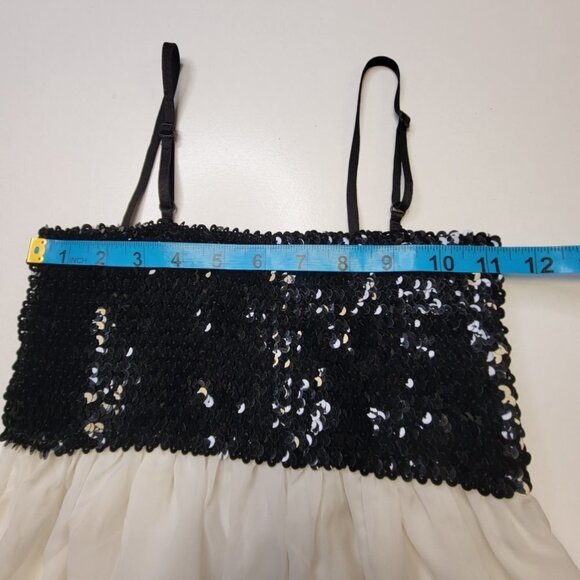 Spaghetti Strap  Empire Waist Sequin White Dress One Size - Picture 8 of 11